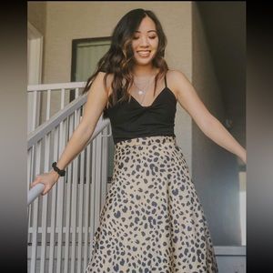 Cheetah midi skirt